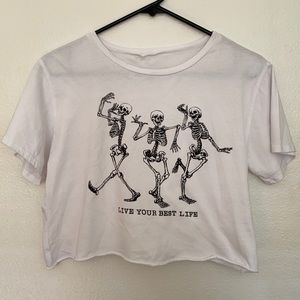 White skeleton top